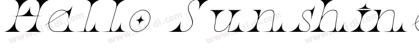 Hello Sunshine Itali字体转换